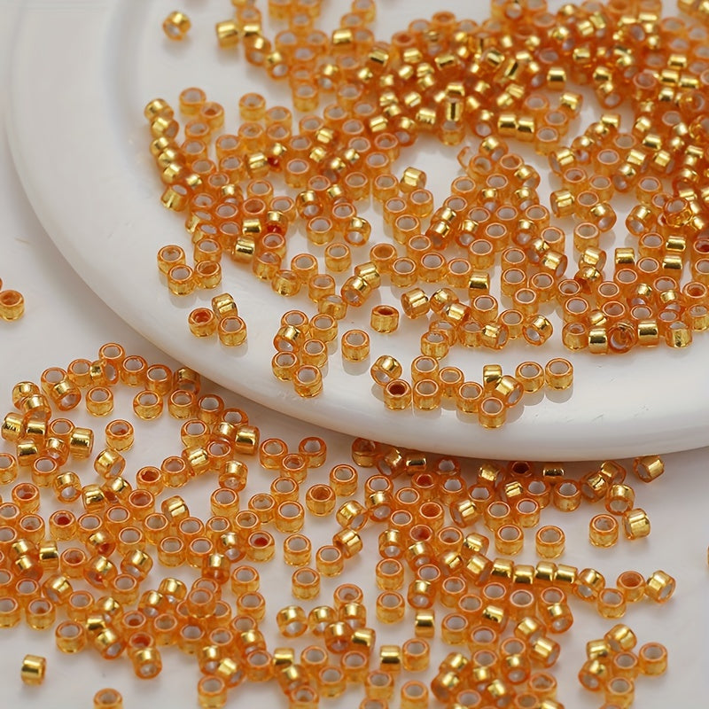 720pcs 2.5mm Silvery Filled Glass Beads for Jewelry Making DIY