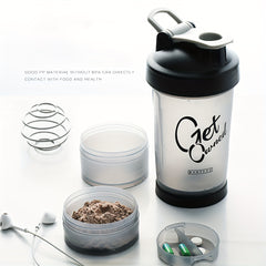 500ml Plastic Fitness Shaking Water Cup Portable Anti Drop Bottle