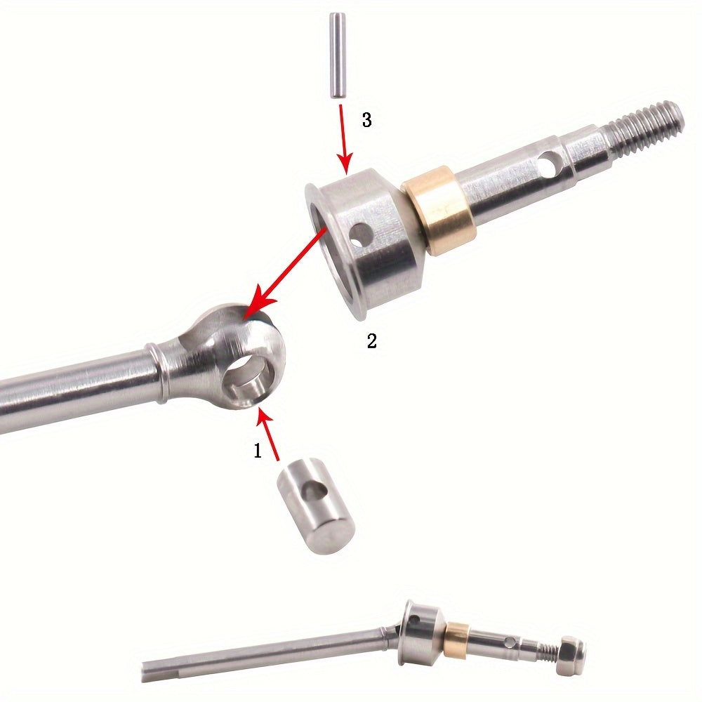 3mm Extended CVD Front Rear Axle Shafts 1 18 Axles Replacement
