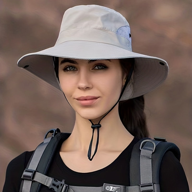 Breathable Drawstring Sun Hat UV Protection Boonie Hat
