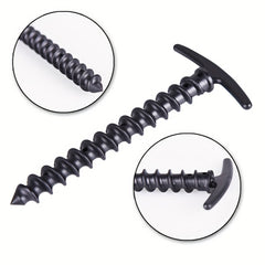 3pcs Tent Pegs High Strength Plastic Camping Canopy Spiral Pegs
