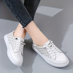 Women's Plaid Soft Sole Comfort Flat Shoes Breathable Walking Shoes