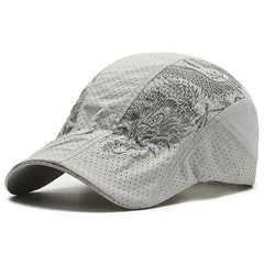 Men's Outdoor Street Sunscreen Cap Thin Mesh Printed Beret