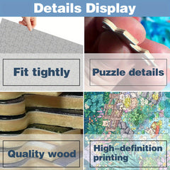 Wooden Puzzle 500pcs & 1000pcs Rabbit Cartoon Design 2D Pattern Printing