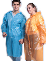 Hooded Rain Ponchos for Adults and Kids - Waterproof Coats