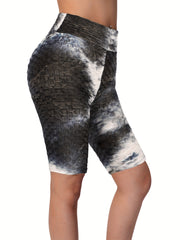 Tie Dye Honeycomb Yoga Shorts