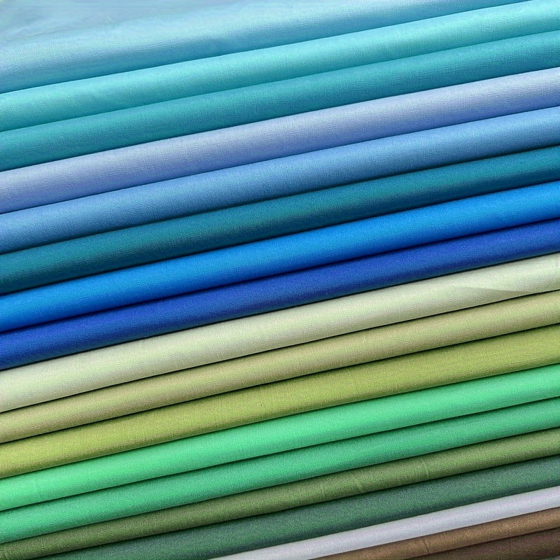 30pcs 100% Cotton Twill Solid Fabric Set DIY Handicraft Sewing Home Patchwork