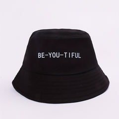 BE YOU TIFUL Print Bucket Hat Unisex Lightweight Fisherman Cap