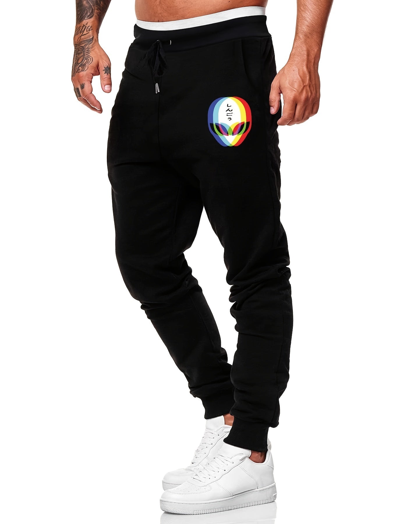 Alien Print Men's Warm Jogger Sweatpants