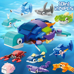 10pcs DIY Model Building Set for Farm Animal Ocean Animal Insect Dinosaur
