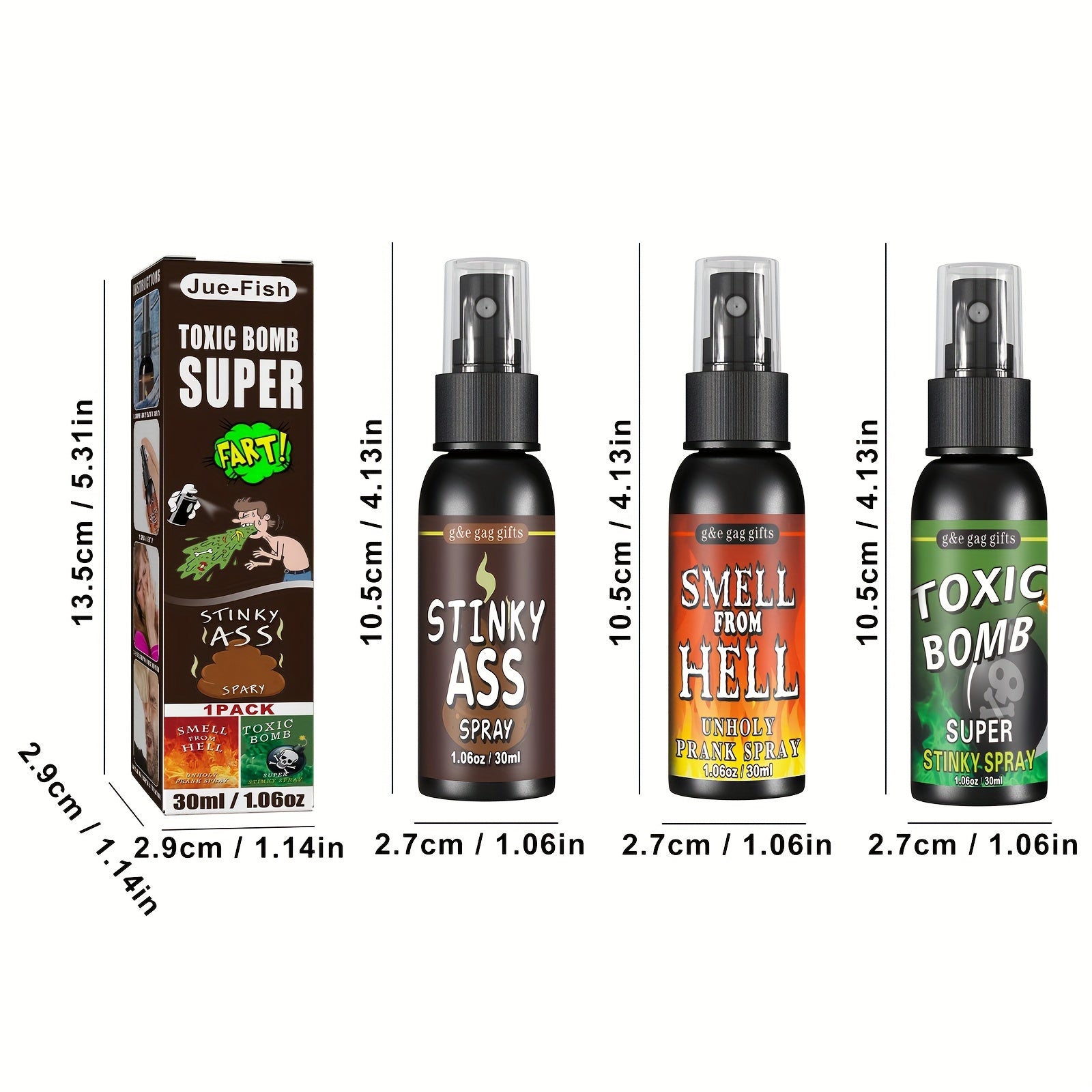 Fart Spray Funny Toys Pack of 3