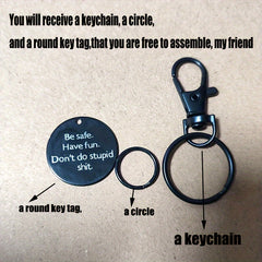 Metal Keychain Keyring Gift For Teenagers Men Women Families