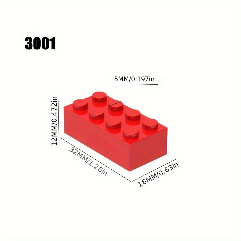 10pcs 2x4 Base Brick Set 3001 for MOC Building Blocks