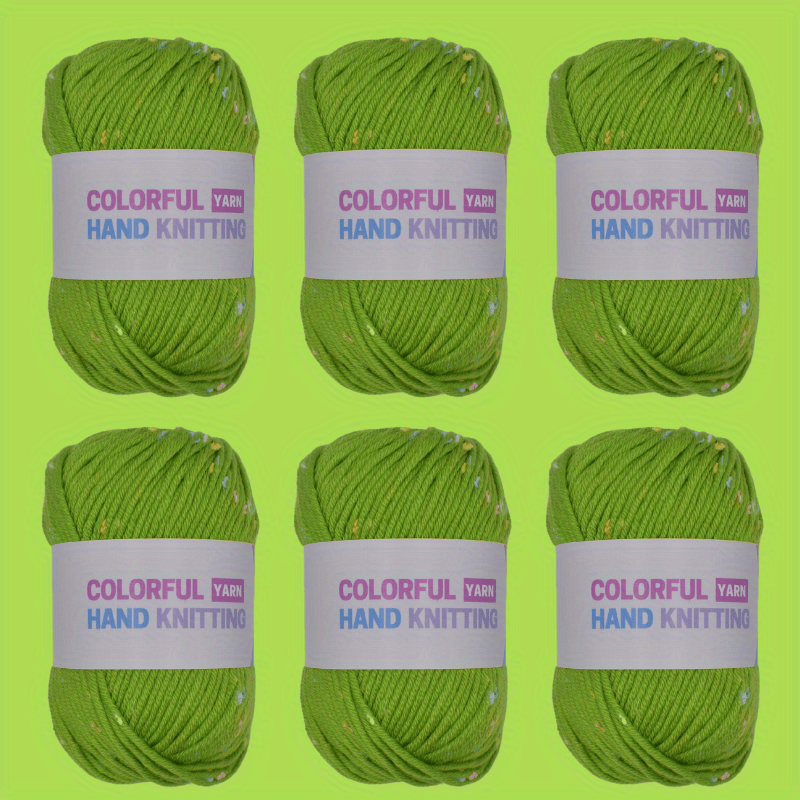 6pcs 50g Colorful Polka Dot Series Knitting Yarn For Shawl Sweater Scarf Gloves