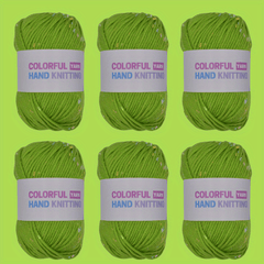 6pcs 50g Colorful Polka Dot Series Knitting Yarn For Shawl Sweater Scarf Gloves