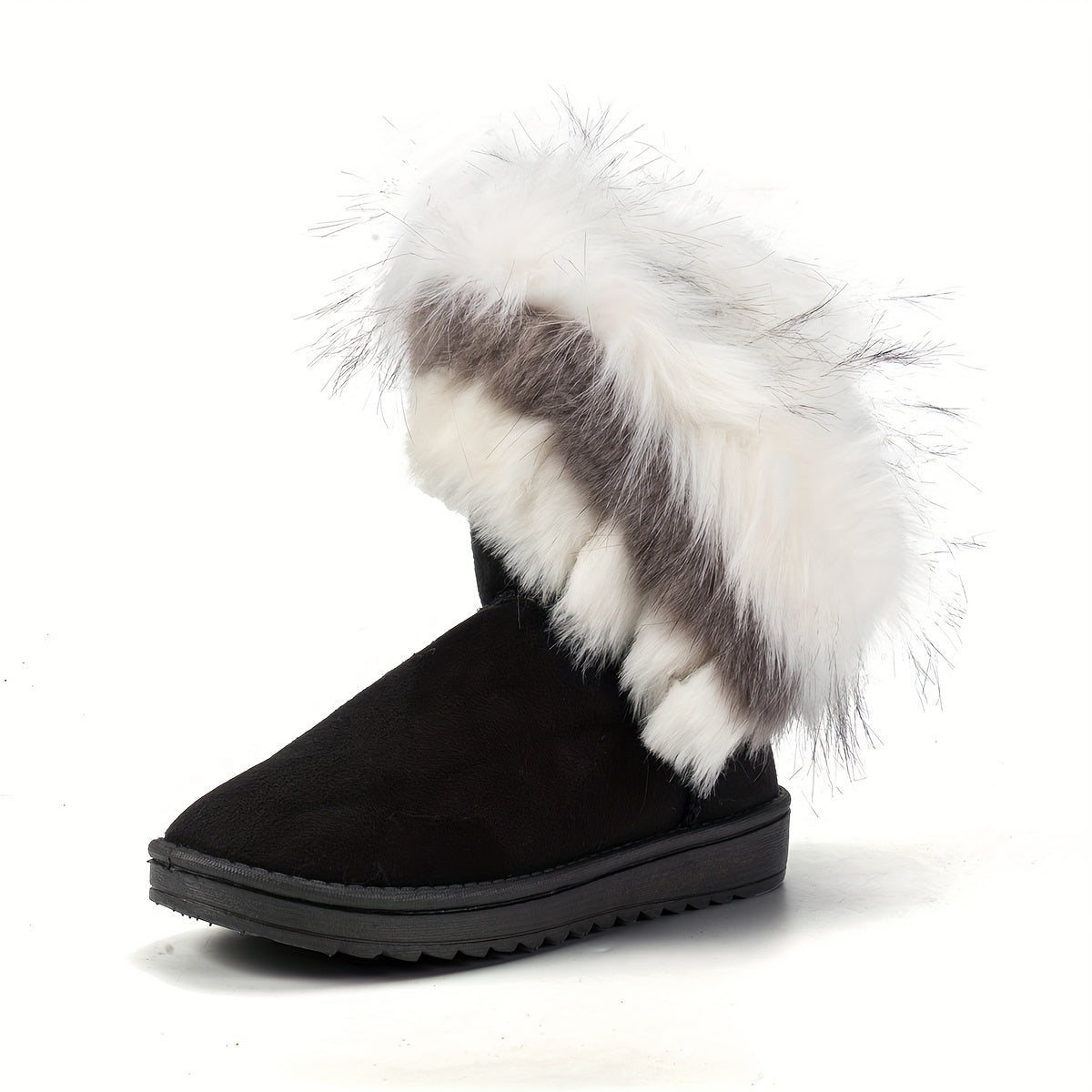 Stylish Women's Fleece Snow Boots Winter Warm Comfortable Anti Slip Medium Tube
