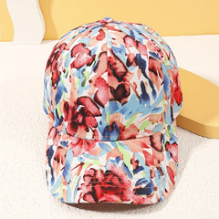 Colorful Floral Print Baseball Cap Breathable Casual Sunscreen Dad Hat