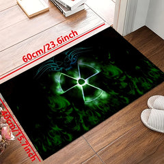 Nuclear Skeleton Halloween Rug Non-slip Resistant Machine Washable