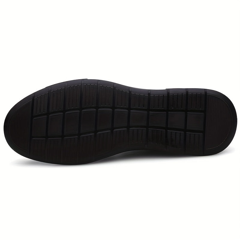 Men's Logo Loafer Shoes Non-slip Slip On Dress Shoes