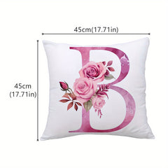 1pc Peach Fleece Throw Pillowcase Cozy Home Decor