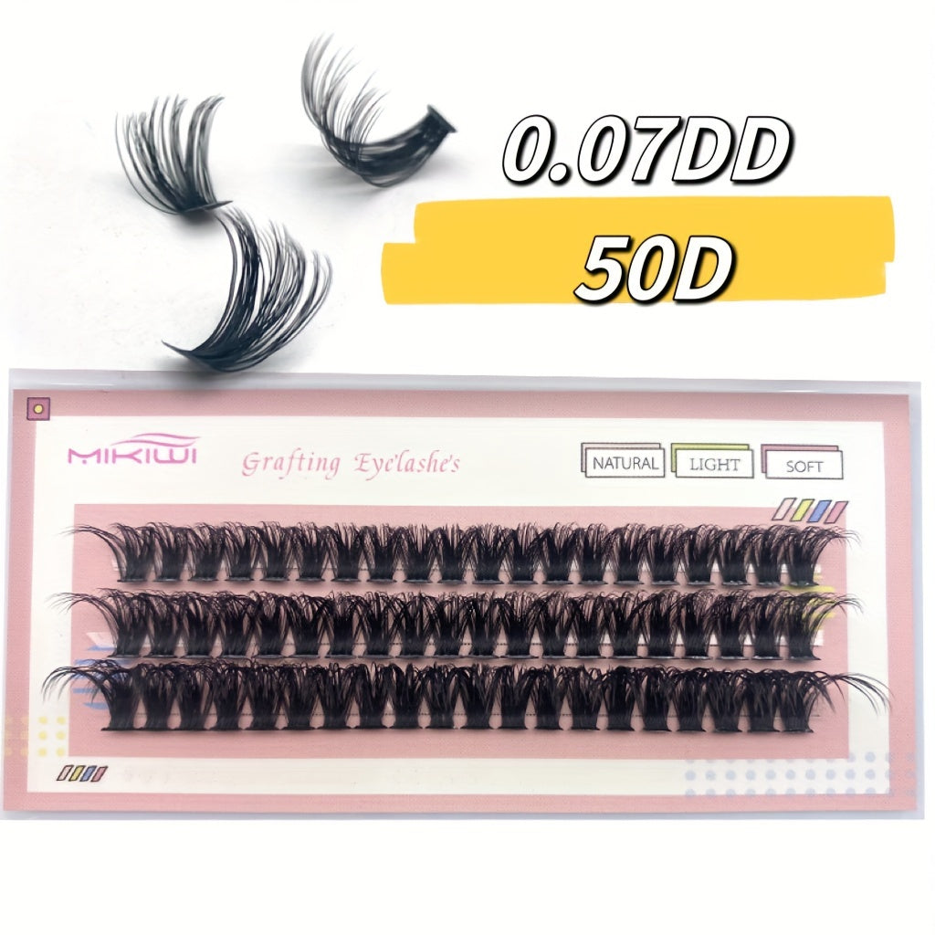 60 Pcs DD Curling Lashes 12 14 16mm Cluster Lashes Natural False Eyelashes