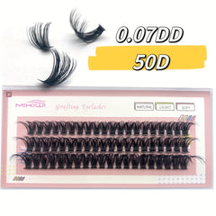 60 Pcs DD Curling Lashes 12 14 16mm Cluster Lashes Natural False Eyelashes