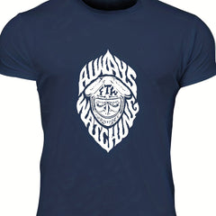 Men's Always Watching Print T shirt Casual Tee