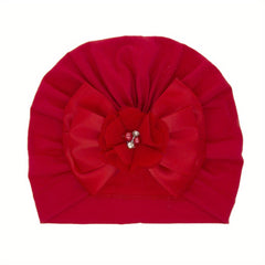 Baby Turban Headwrap Soft Bow Knotted Hat for Newborn