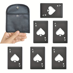6pcs Card Shaped Beer Opener Poker Bottle Opener
