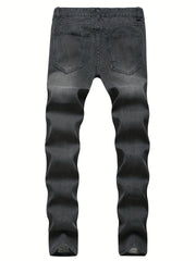 Men Ripped Distressed Denim Jeans Slim Fit Pants