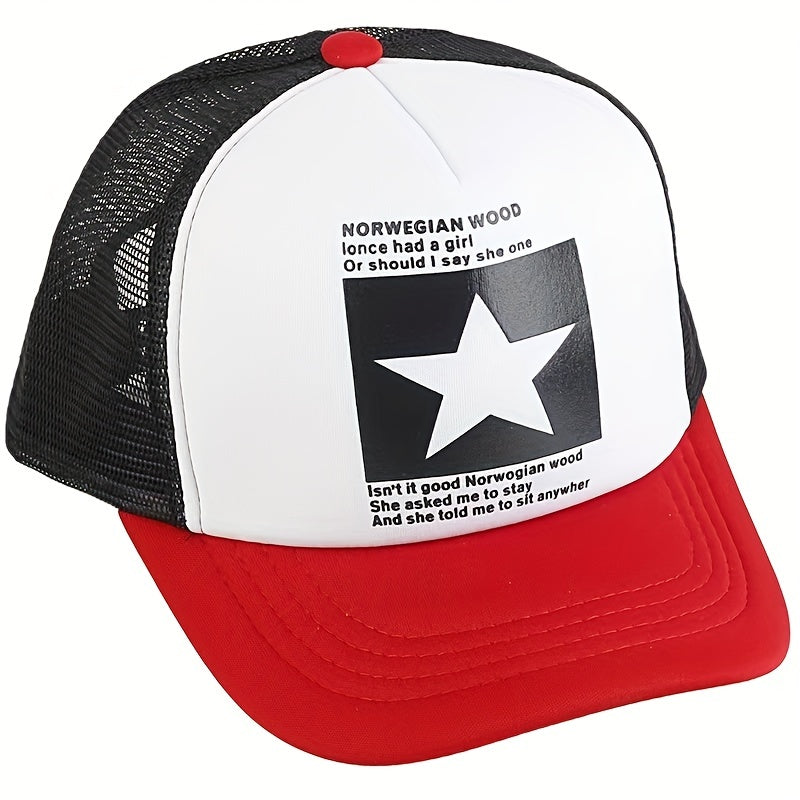 Mesh Five-pointed Star Hip Hop Baseball Cap Sun Visor