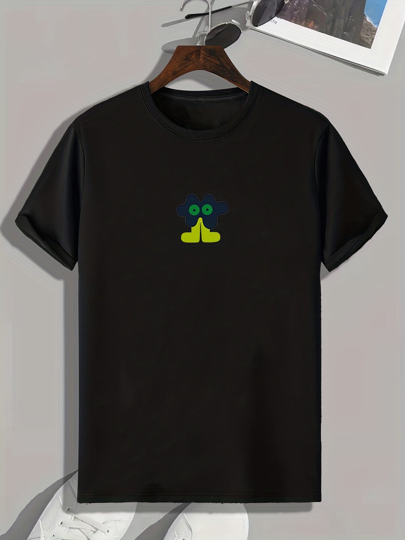 Men's Doodle Pattern T-shirt Active Breathable Tee