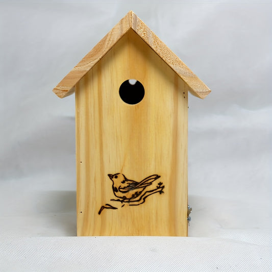 Wooden Bird Nest Pine Wood Hanging Bird House