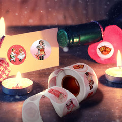 500 Heart Stickers Roll - Handicrafts Envelope Decorations