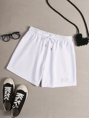 Comfy Drawstring Sleep Bottoms Elastic Waistband Women's Shorts