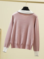 Long Sleeve Collar Sweater for Women