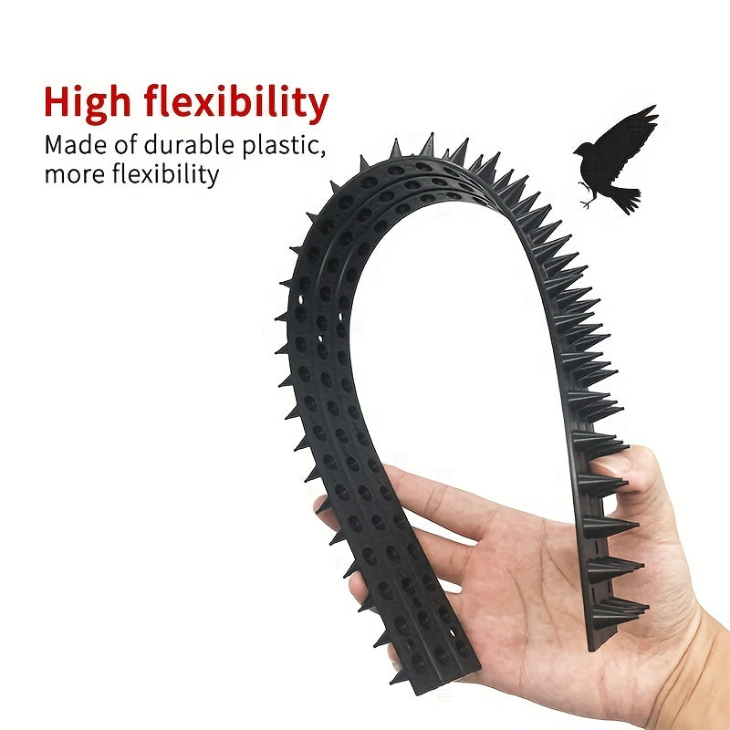 2pcs Plastic Bird & Cat Spikes - Pest Deterrent & Stylish Home Decor