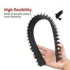 2pcs Plastic Bird & Cat Spikes - Pest Deterrent & Stylish Home Decor