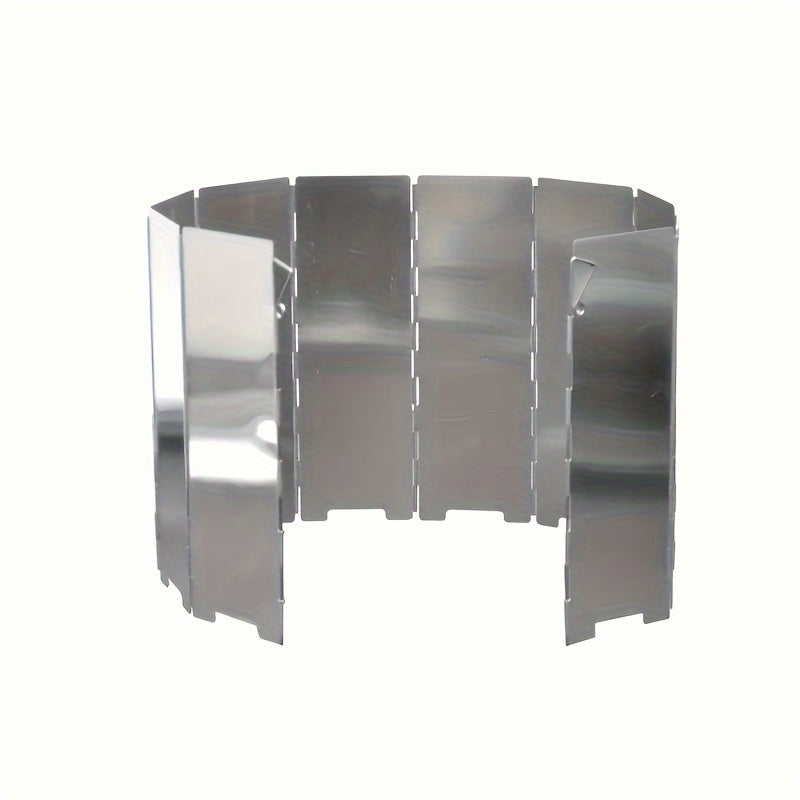 10 Plates Camping Stove Windscreen Windproof Folding Pot Windshield
