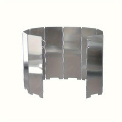 10 Plates Camping Stove Windscreen Windproof Folding Pot Windshield