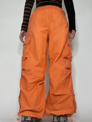 Low Waist Drawstring Loose Leg Pants American Street Sports Casual Hiking Pants