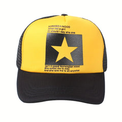 Pentagram Mesh Trucker Hat Breathable Baseball Cap Unisex Sunshade Dad Hats