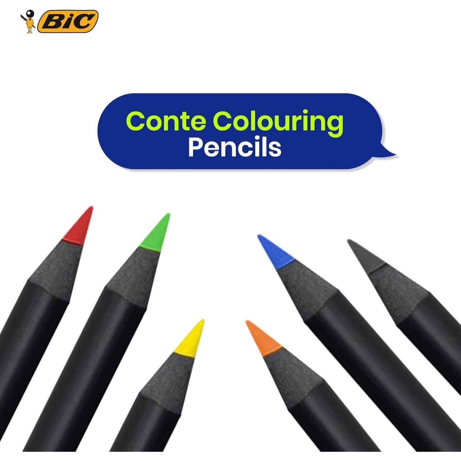 BIC Intensity Felt Tip & Conte Colouring Pencils Kit for School