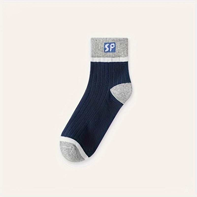 5 Pairs Letter Print Socks Sports Stockings