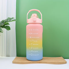 2000ml Gradient Sports Water Bottle with Straw and Lockable Lid