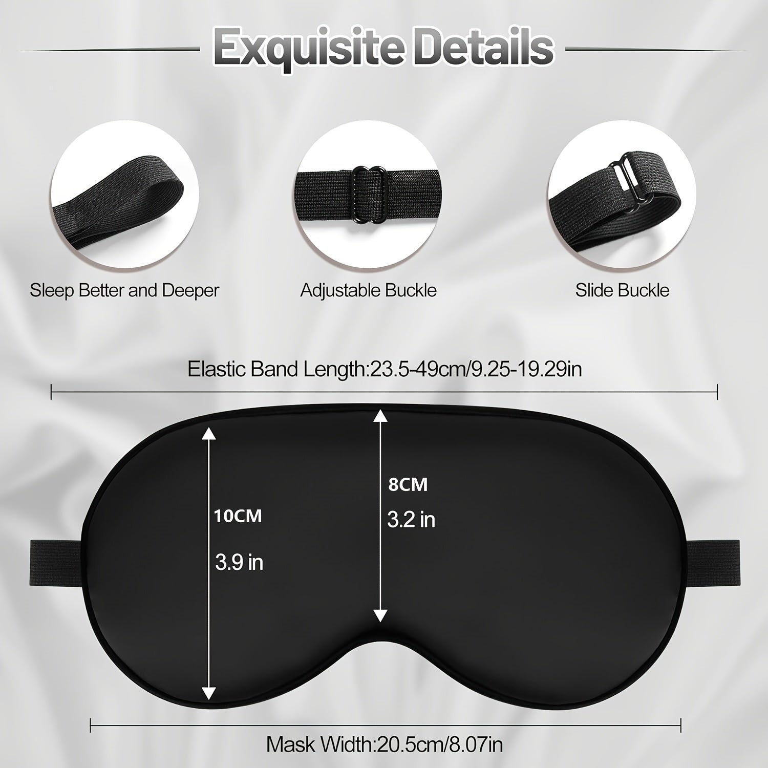 2pcs Blackout Soft Sleep Eye Mask Comfy Blindfold for Travel Nap Rest