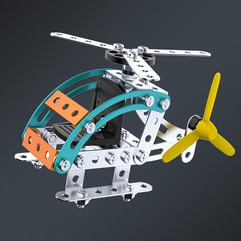 Metal Helicopter Model Toy Kit