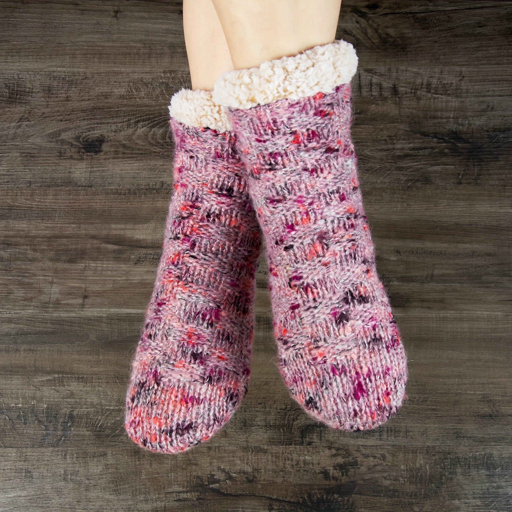 Soft Knitted Plush Slipper Socks Warm Stockings