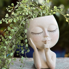 Nordic Character Garden Flower Pot - Ceramic Plant Pot