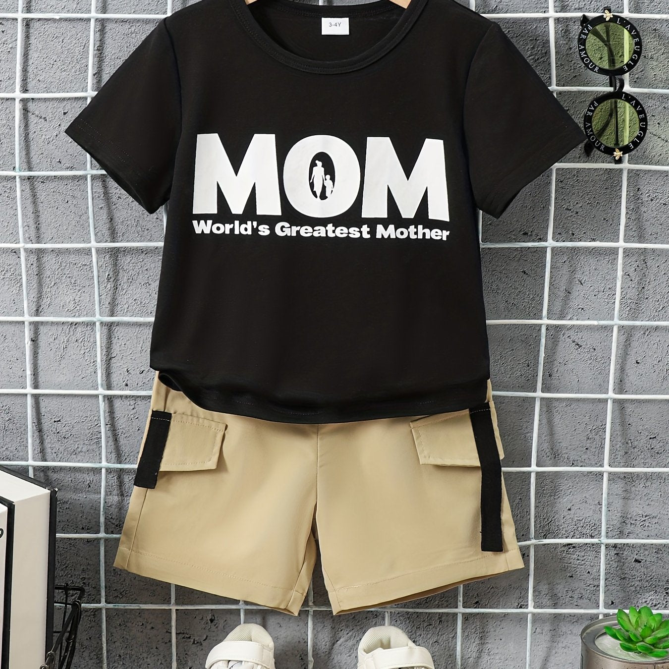 Boys Mom World's Best Mother T-shirt & Shorts Set